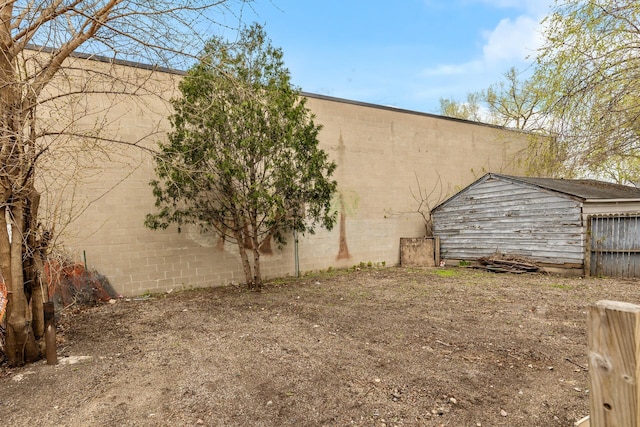 view of home's exterior featuring concrete block siding