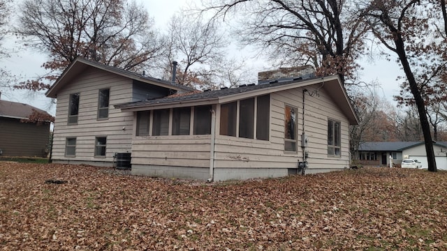 exterior space with a sunroom