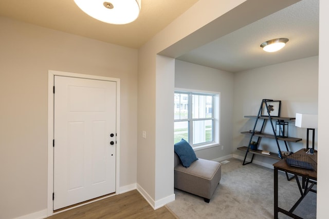 foyer entrance featuring hardwood / wood-style floors