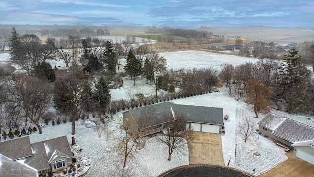 view of snowy aerial view