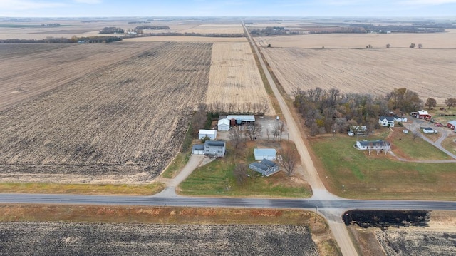 bird's eye view with a rural view