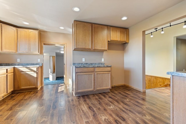 kitchen featuring dark hardwood / wood-style floors