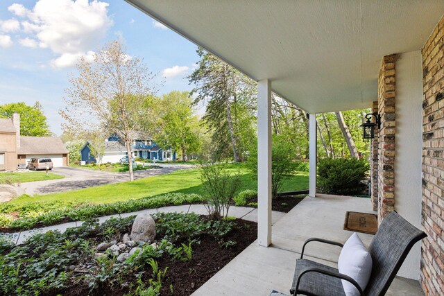 view of patio with covered porch