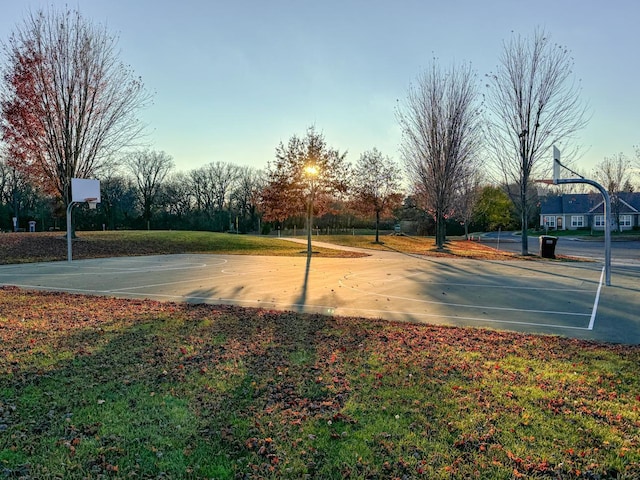 view of basketball court featuring community basketball court