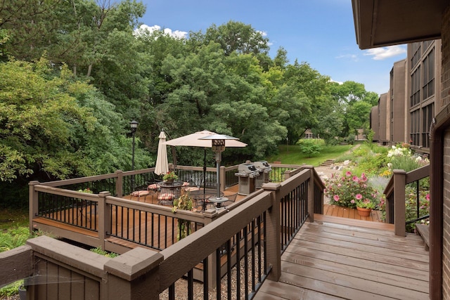 view of wooden deck