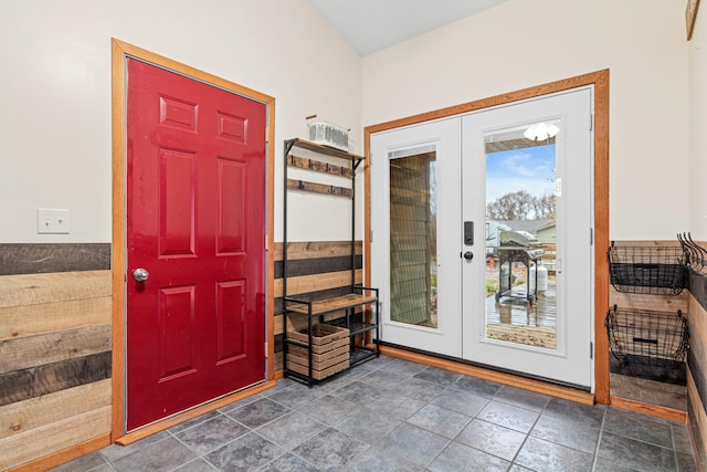 entryway with french doors