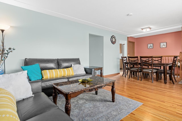 4425 2nd St NE, Columbia Heights, MN 55421 - living room featuring light wood-style flooring and baseboards