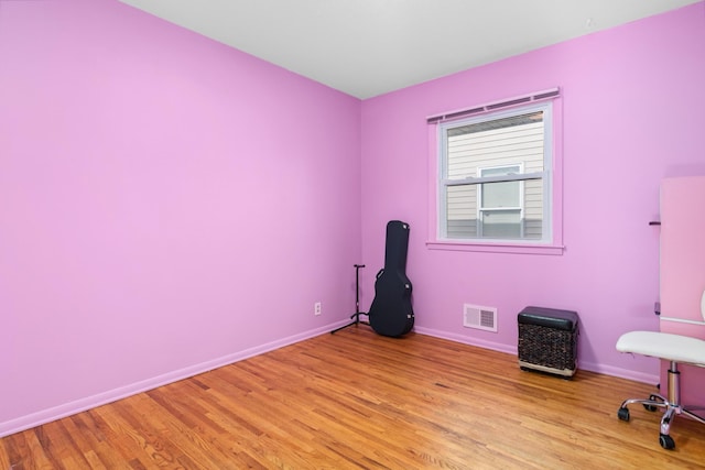 interior space with light hardwood / wood-style flooring