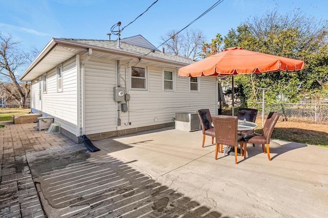 4425 2nd St NE, Columbia Heights, MN 55421 - view of patio with fence and outdoor dining area