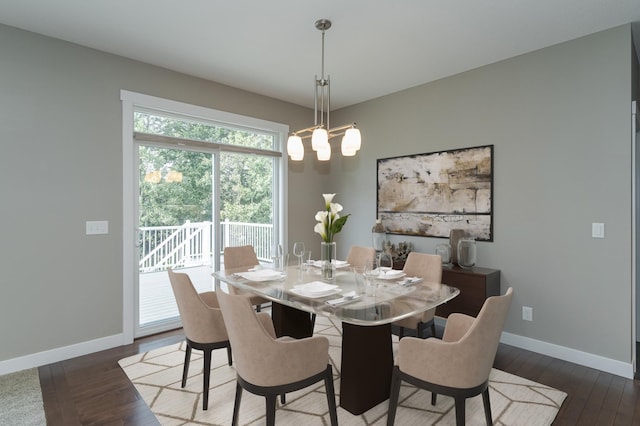 dining room featuring wood-type flooring