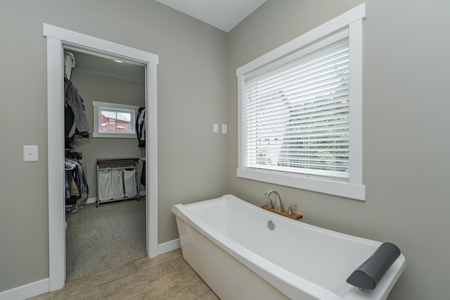 bathroom featuring a bathing tub