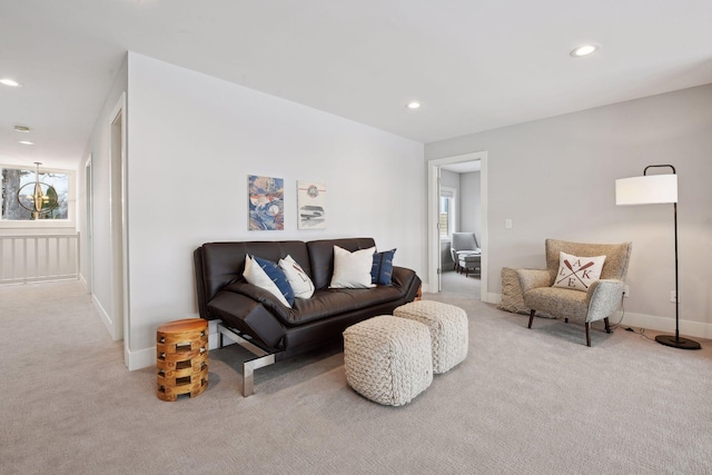 view of carpeted living room