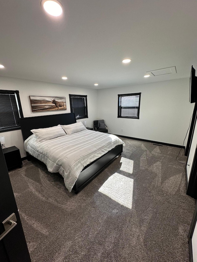view of carpeted bedroom