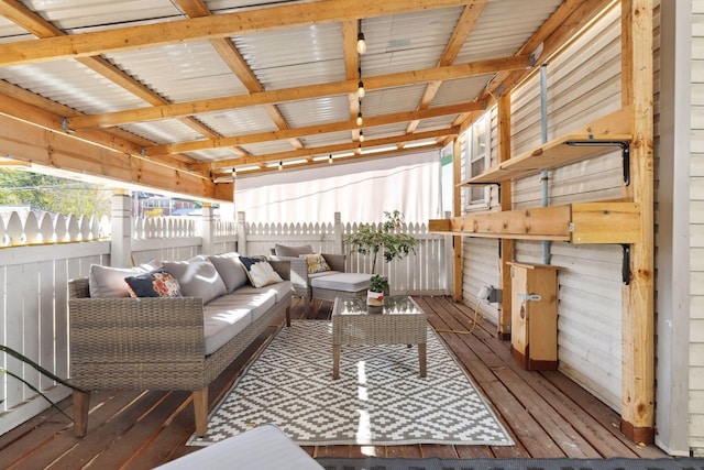 deck with outdoor lounge area