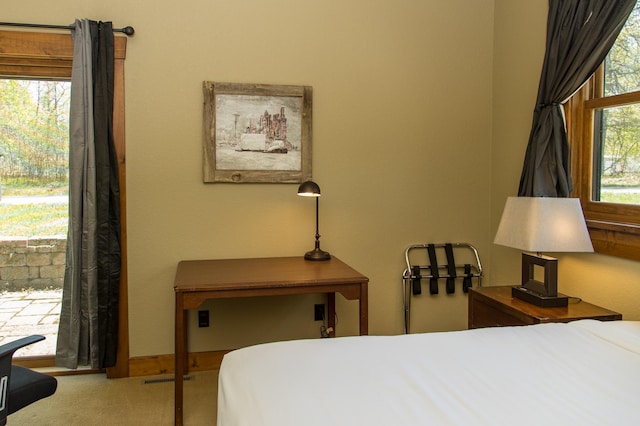 view of carpeted bedroom