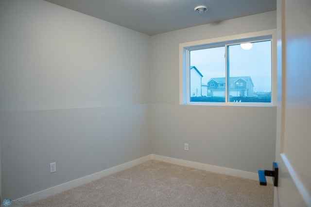 view of carpeted empty room