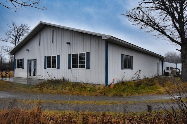 view of home's exterior with french doors