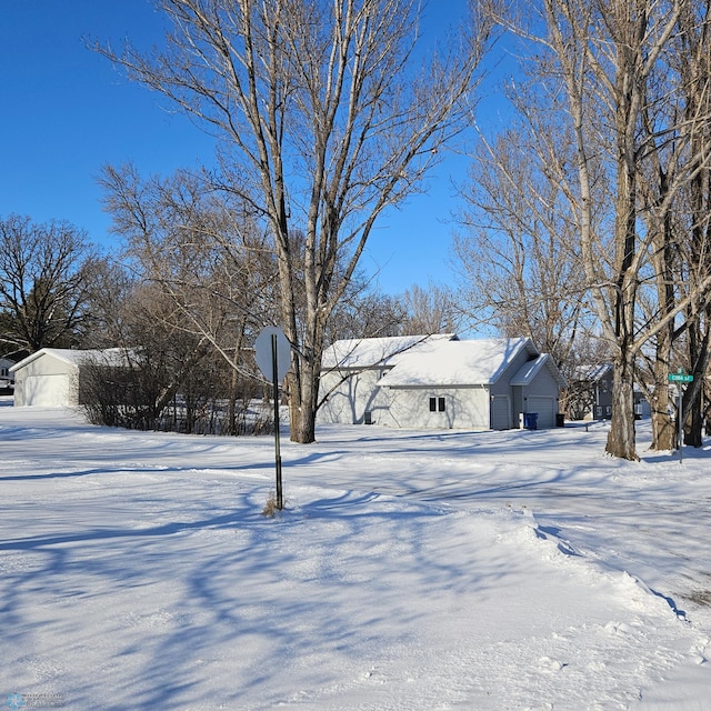 view of snowy yard