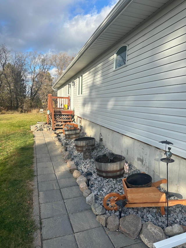 view of patio with a deck