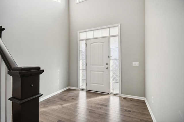 entryway featuring hardwood / wood-style floors