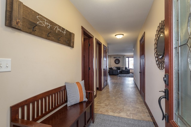 24539 Twilight Ln, Pelican Rapids, MN 56572 - corridor with stone finish flooring