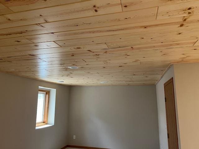 additional living space with wooden ceiling