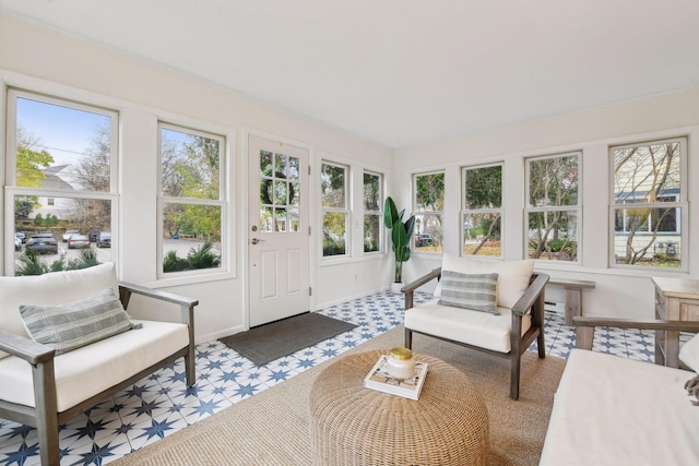 view of sunroom