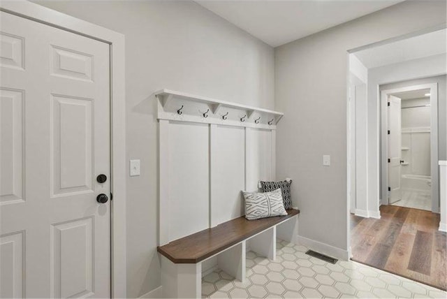 mudroom featuring light hardwood / wood-style floors