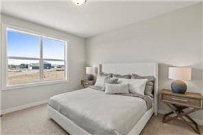 view of carpeted bedroom