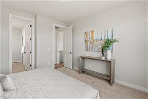 bedroom featuring carpet flooring