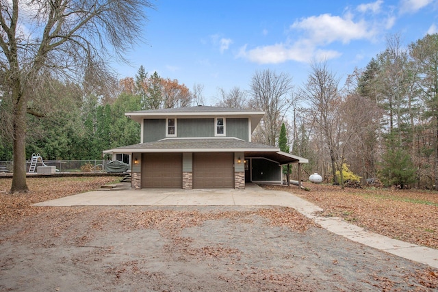 view of home's exterior featuring a garage