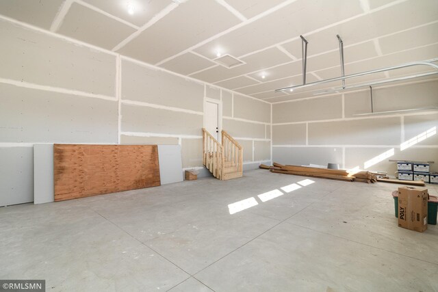 interior space with concrete floors