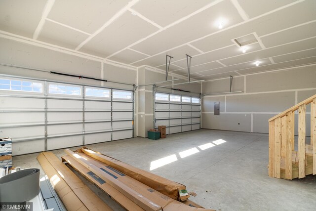 garage with electric panel