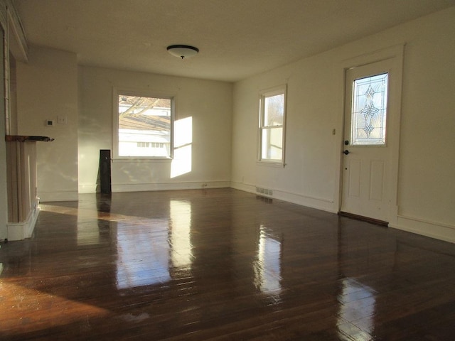 foyer featuring dark hardwood / wood-style flooring