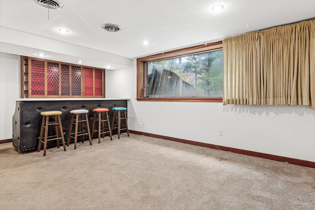 bar with carpet flooring