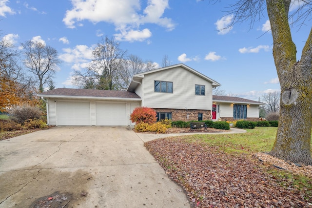 tri-level home with a garage