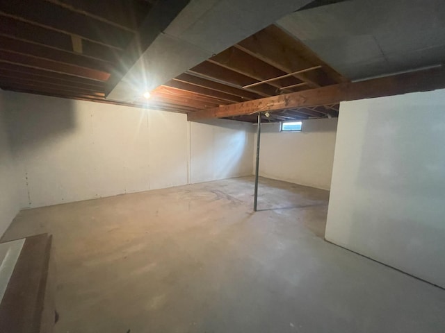 view of basement