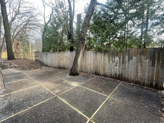 view of patio / terrace with a fenced backyard