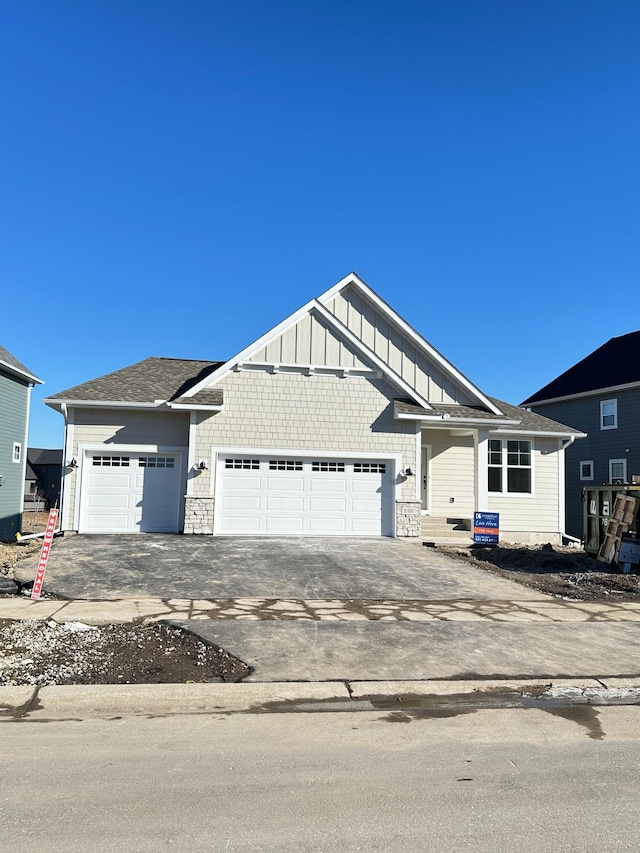 view of front of home featuring a garage