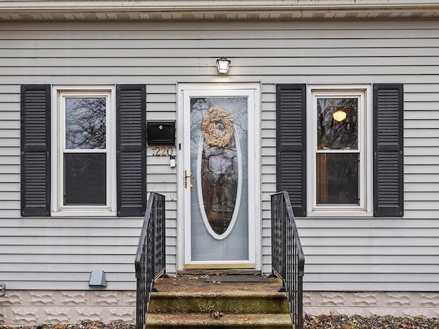 view of doorway to property