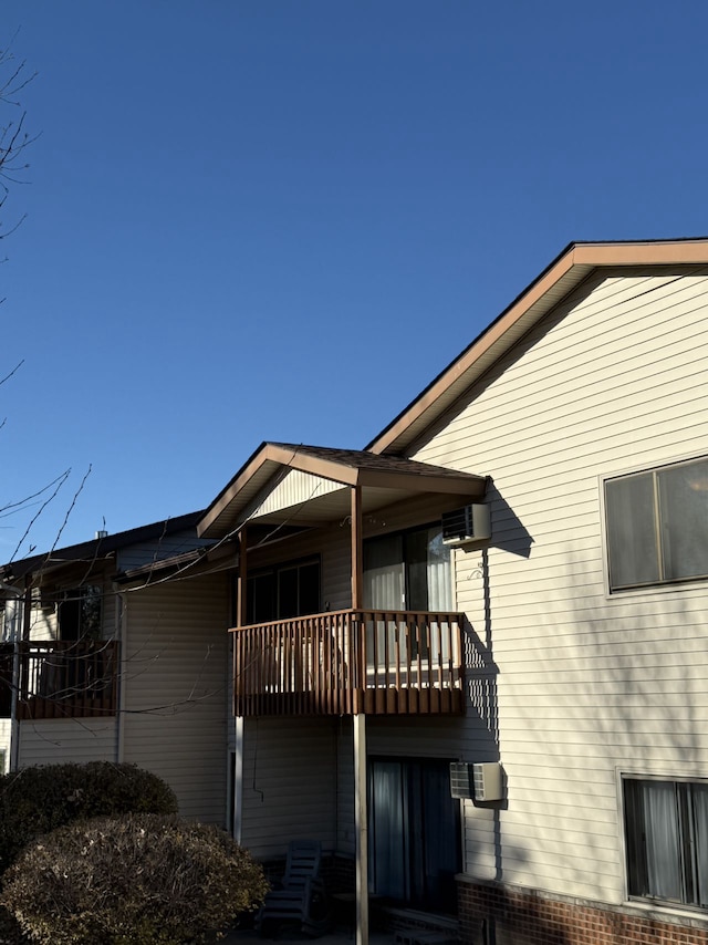 exterior space with a balcony