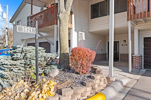 view of property exterior with a balcony