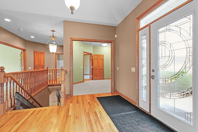 foyer featuring hardwood / wood-style flooring