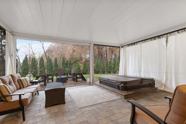 view of sunroom