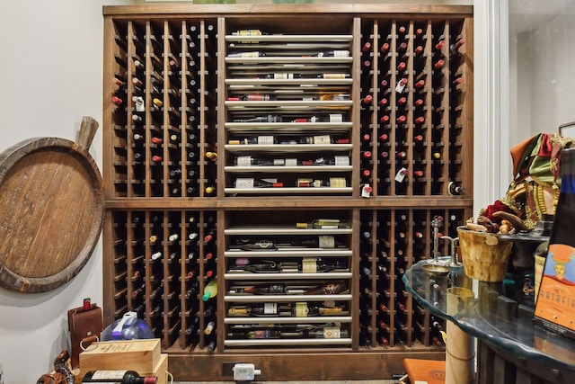 view of wine room