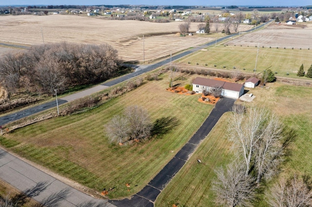 drone / aerial view with a rural view