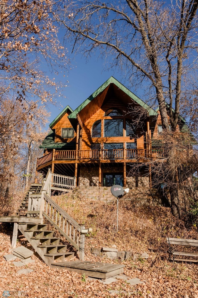 exterior space with a wooden deck