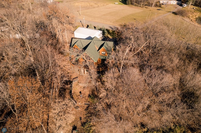 drone / aerial view featuring a rural view