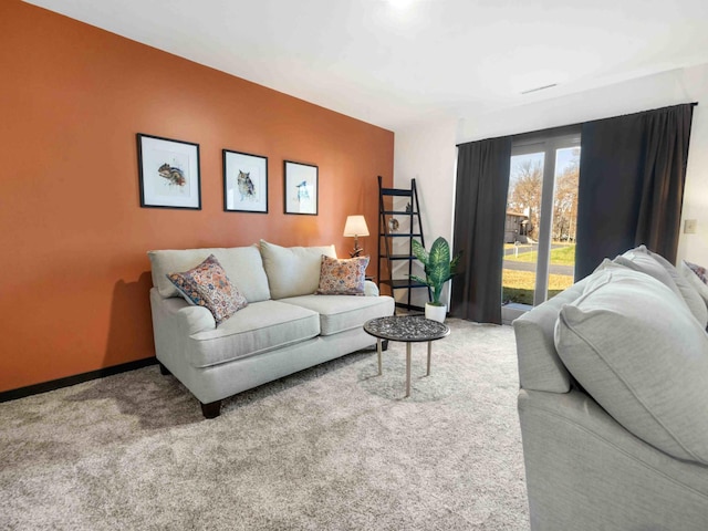 view of carpeted living room