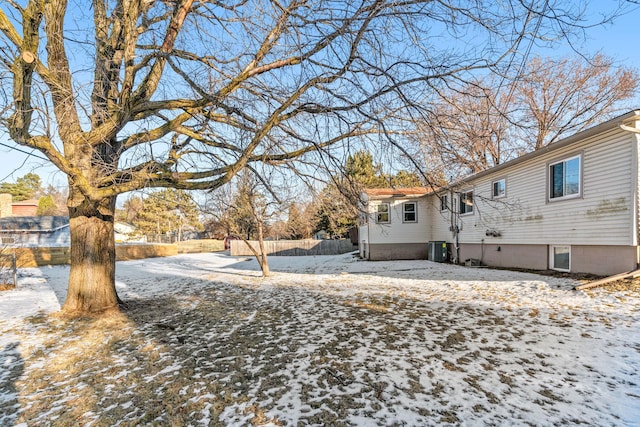 view of snowy yard